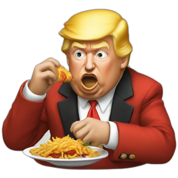 Trump eating a hoho emoji