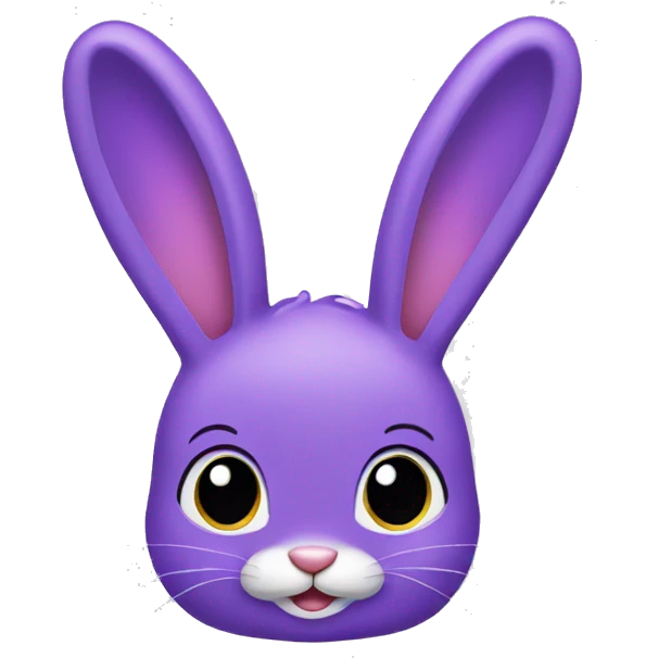 purple bunny rectangular ears  emoji