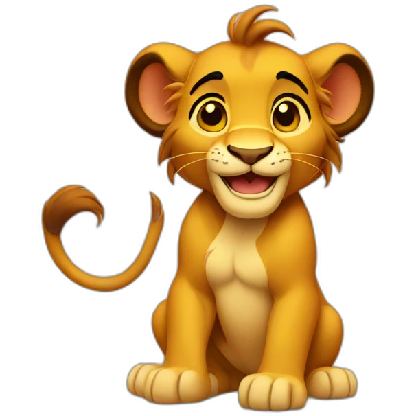 Simba celebrating emoji