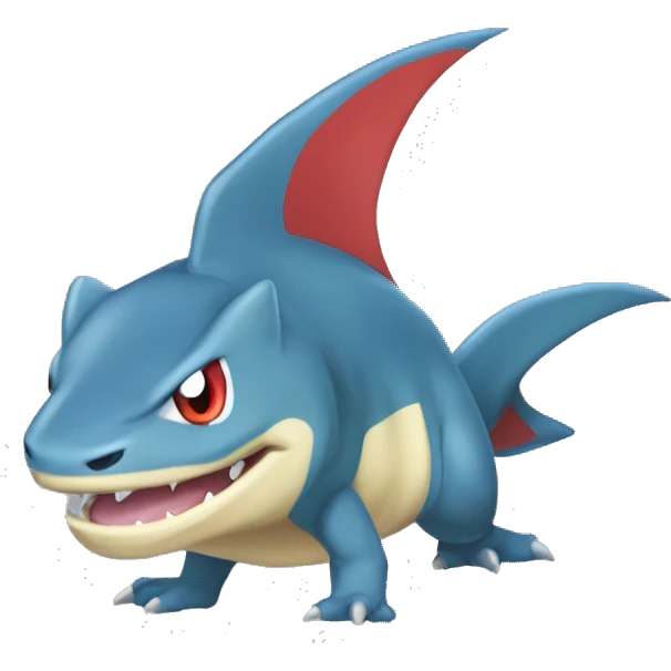Sharpedo-Charmeleon-Gible-Larvitar-Fakémon Full Body emoji