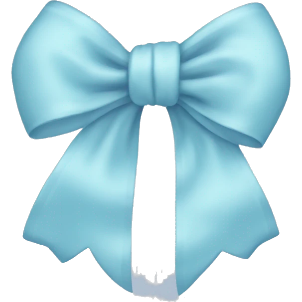 Pastel blue bow emoji