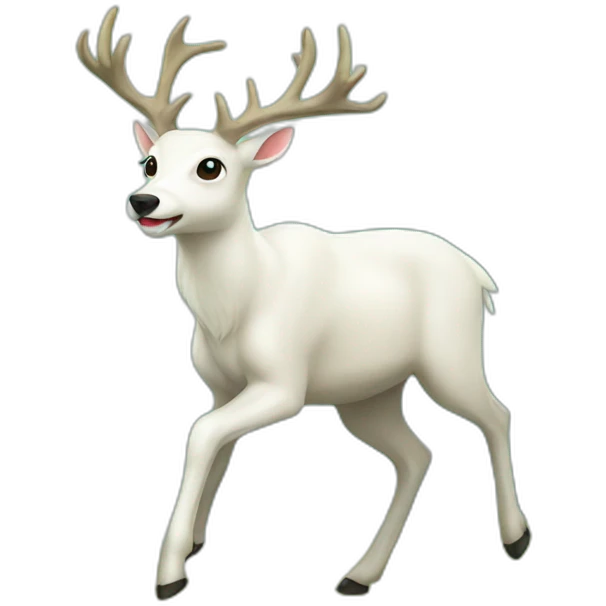 Run white deer emoji