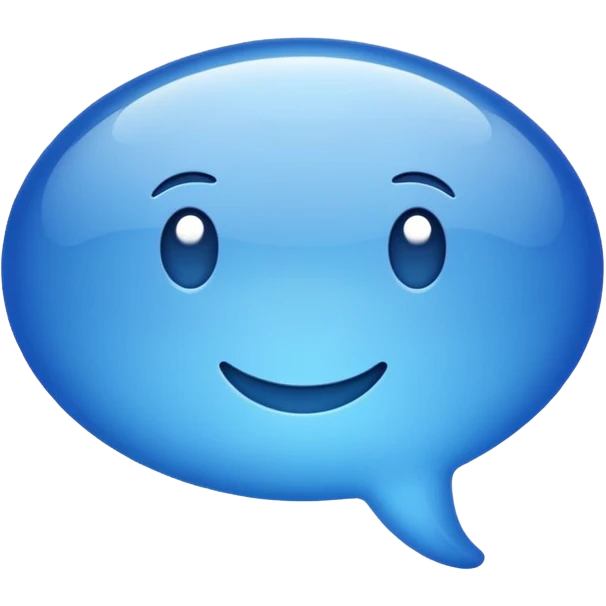 blue message bubble emoji