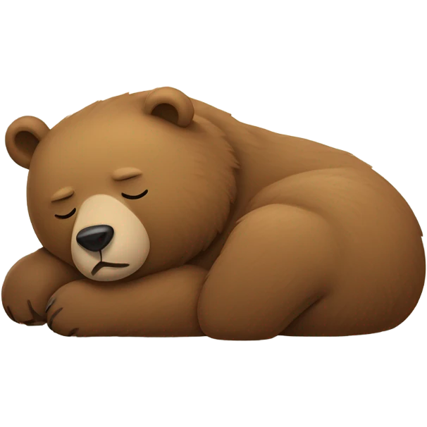 Hibernating bear emoji