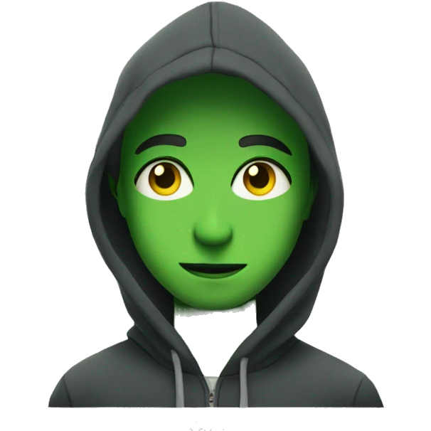 boy in hoodie by window green eyes emoji