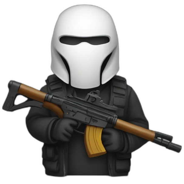 Anonymous with weapon emoji