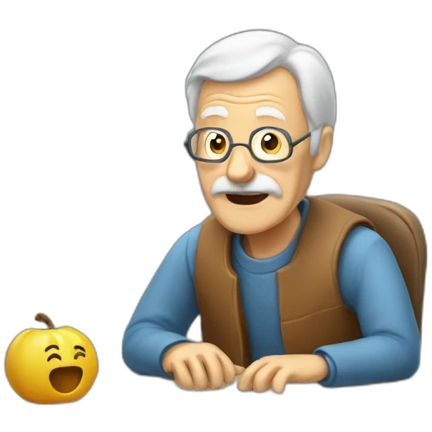 old man counting HTML tags emoji