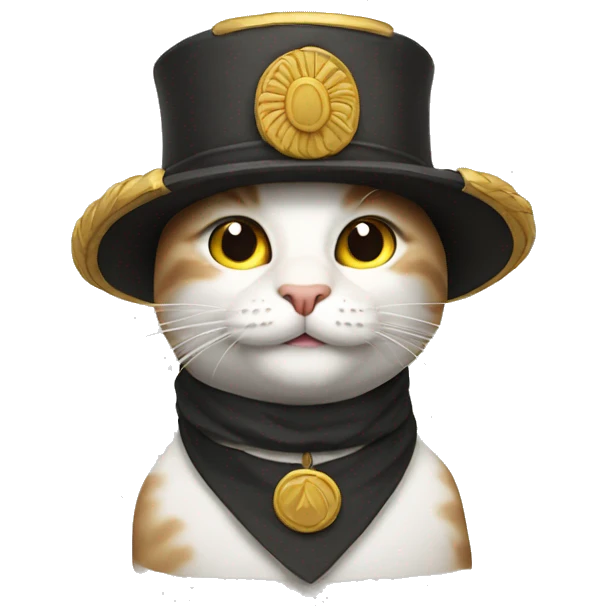 cat with chief hat emoji