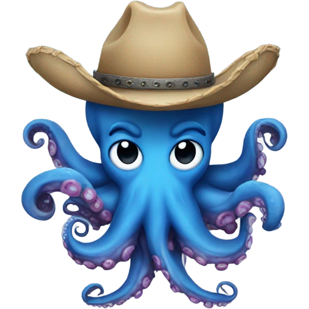 blue octopus cowboy  emoji