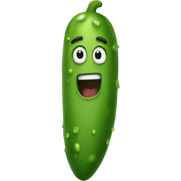 Flying pickle emoji