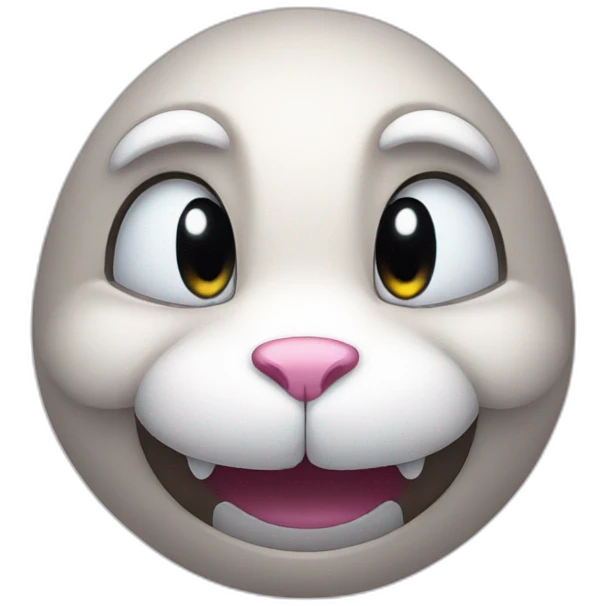A bunny with an evil smile  emoji