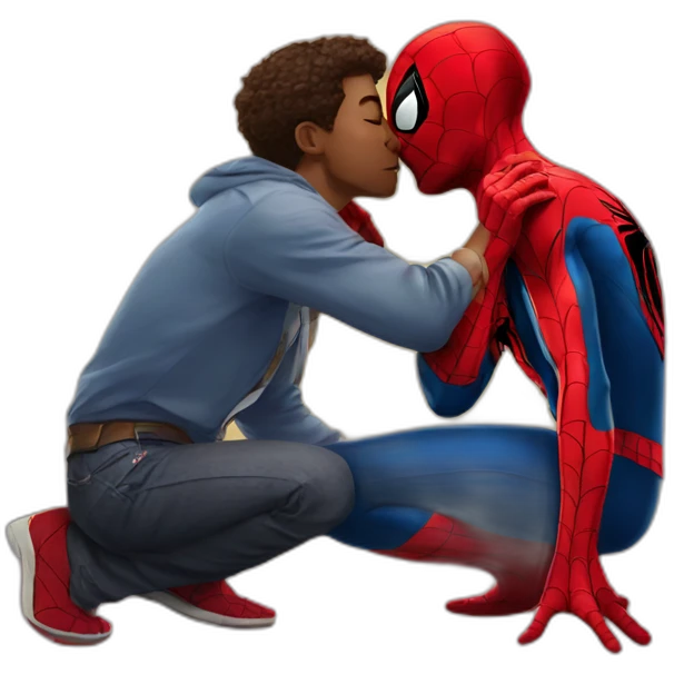 Spider-Man kissing Spider-Man emoji