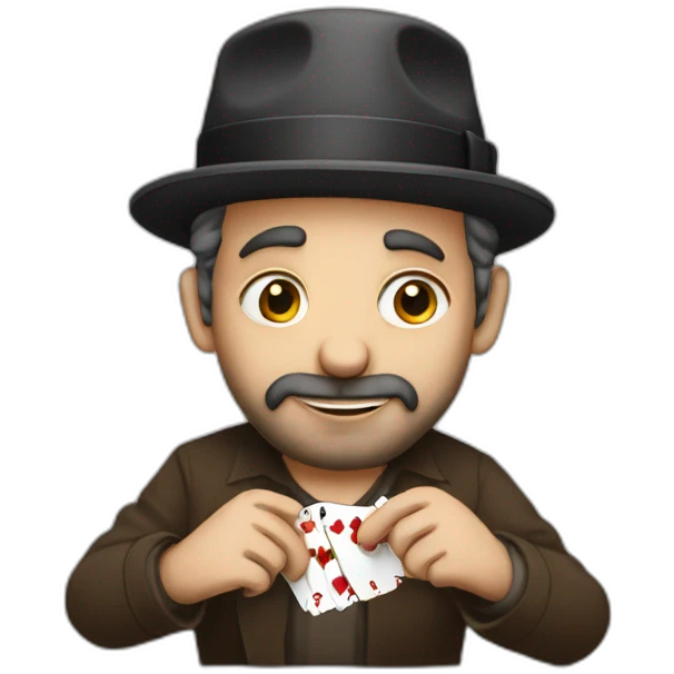 Jew plays poker emoji