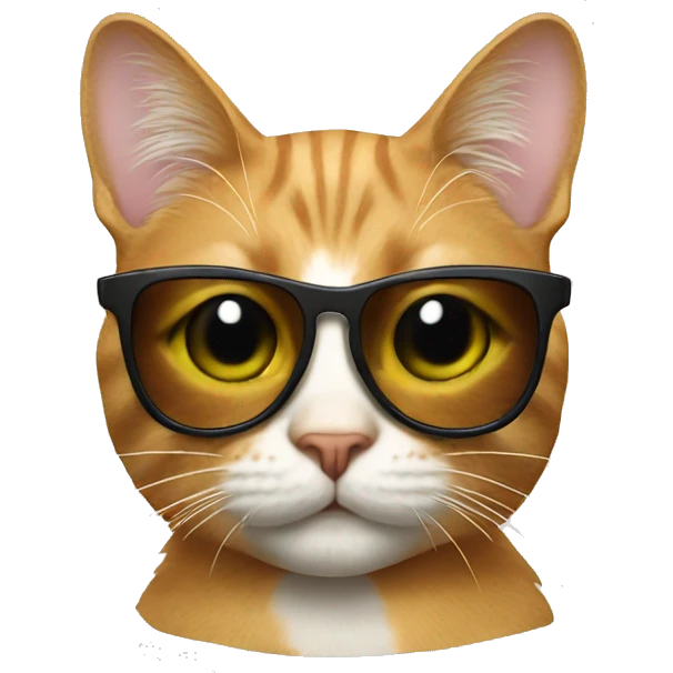 Cat with sunglasses emoji