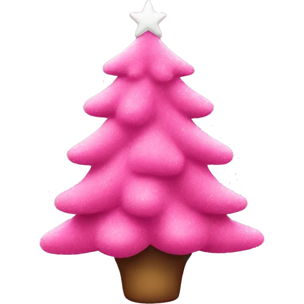 A pink cristmas tree emoji