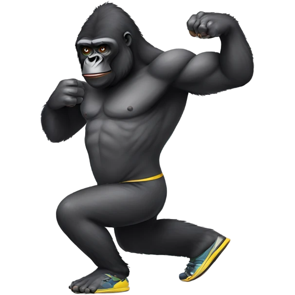 Gorilla doing push ups emoji