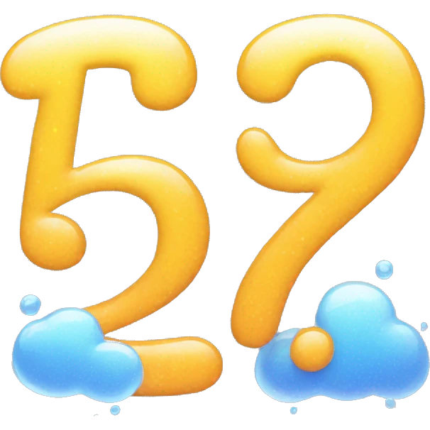 the number 47 and a % sign, in a bubbly font emoji