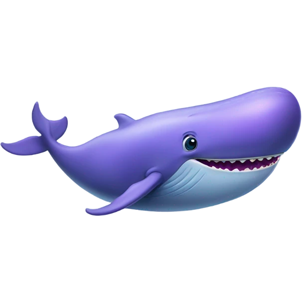 Blue whale purple, open mouth emoji