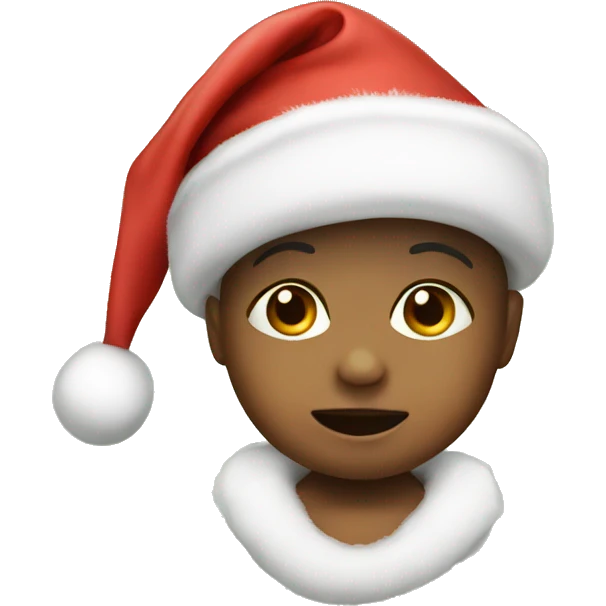 baby with christmas hat emoji