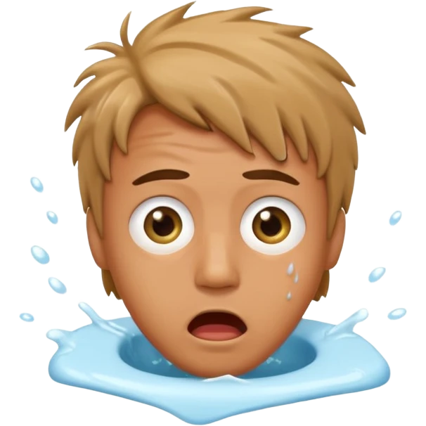 Random guys head sticking out of a toilet emoji