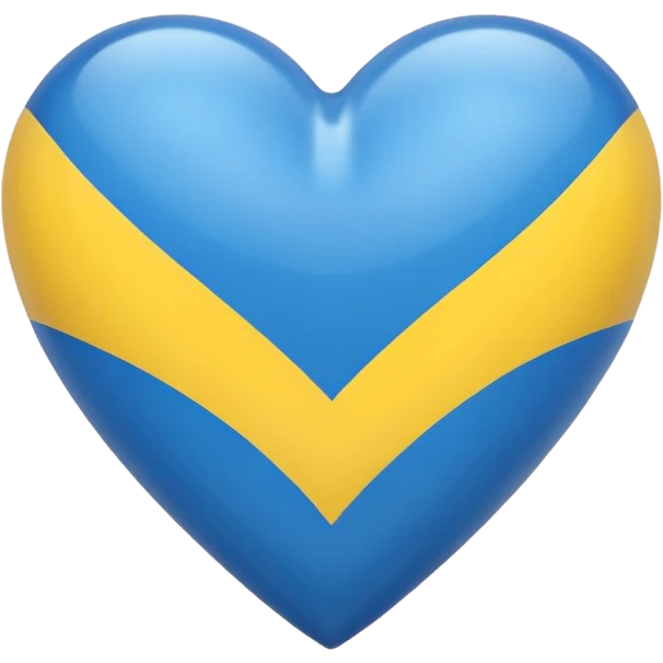 Ukrainian heart emoji emoji