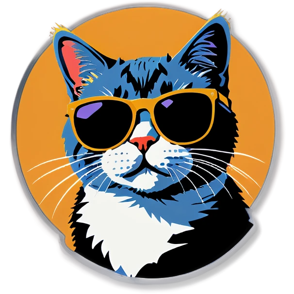 Cat with sunglasses emoji