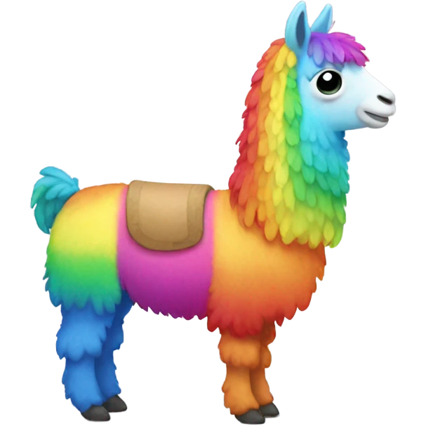 Rainbow llama emoji