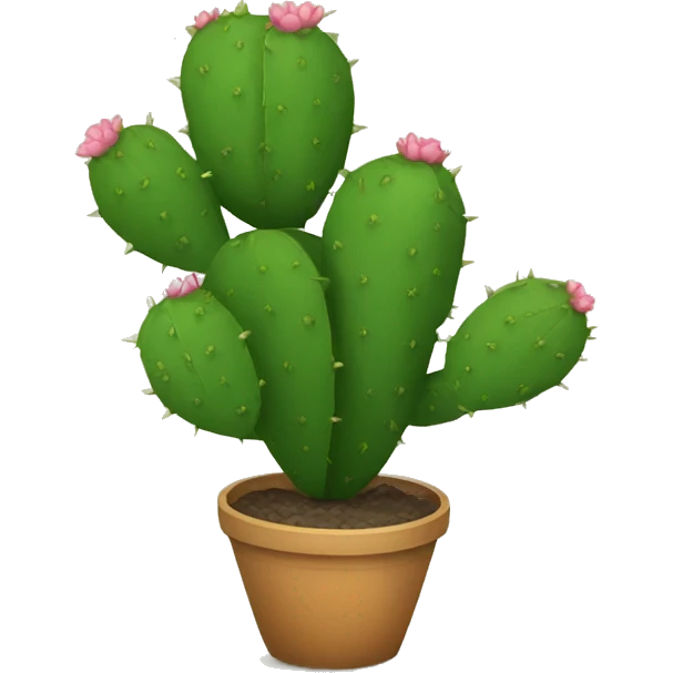 round Nopal without pot emoji