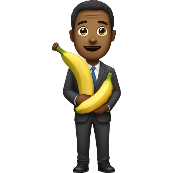 Man with banana emoji