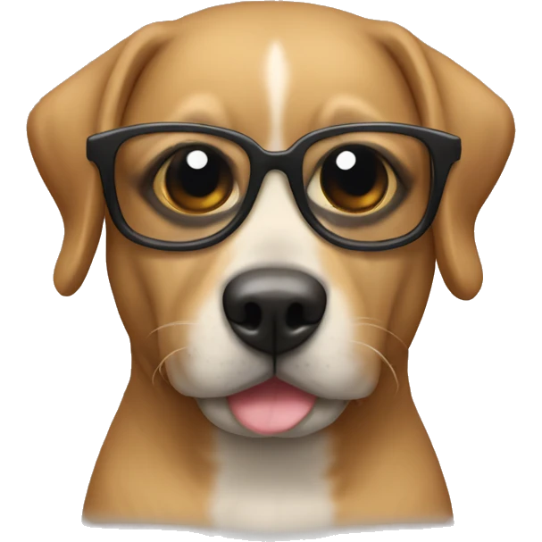 Perro con gafas  emoji