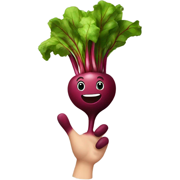 happy beetroot high five emoji