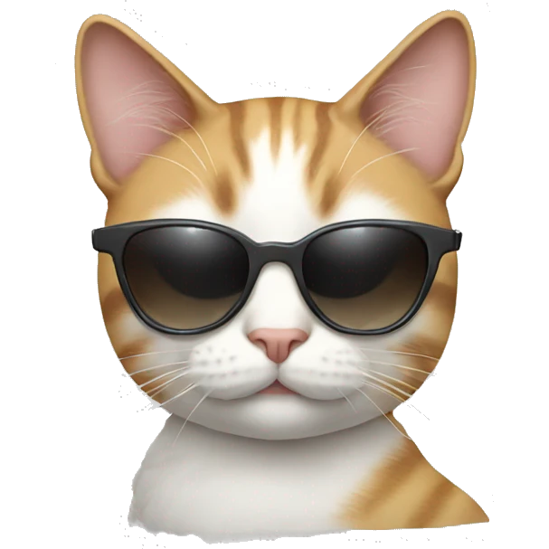 Cat with sunglasses emoji
