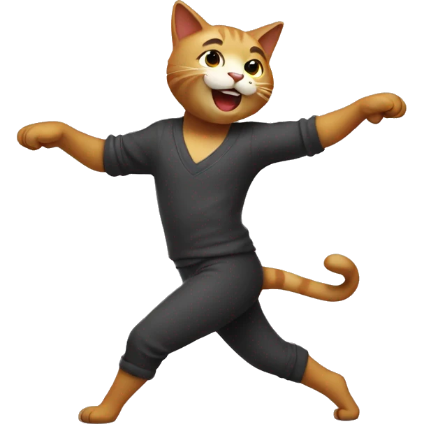 A dancing cat  emoji