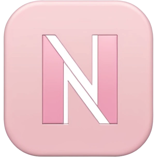 Netflix aesthetic "N" logo in pastel pink emoji