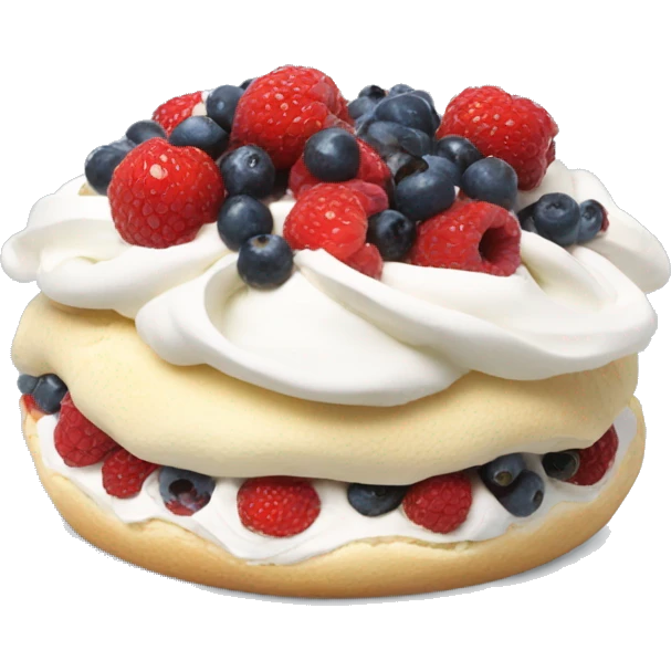 Pavlova with berries  emoji