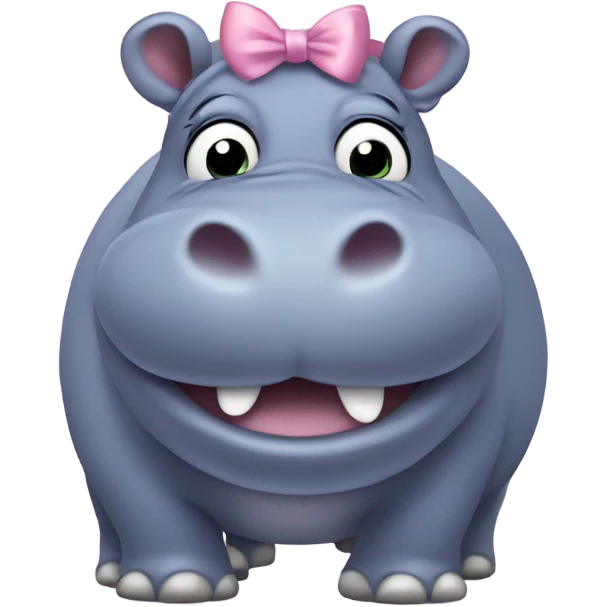 Hippo in tutu emoji