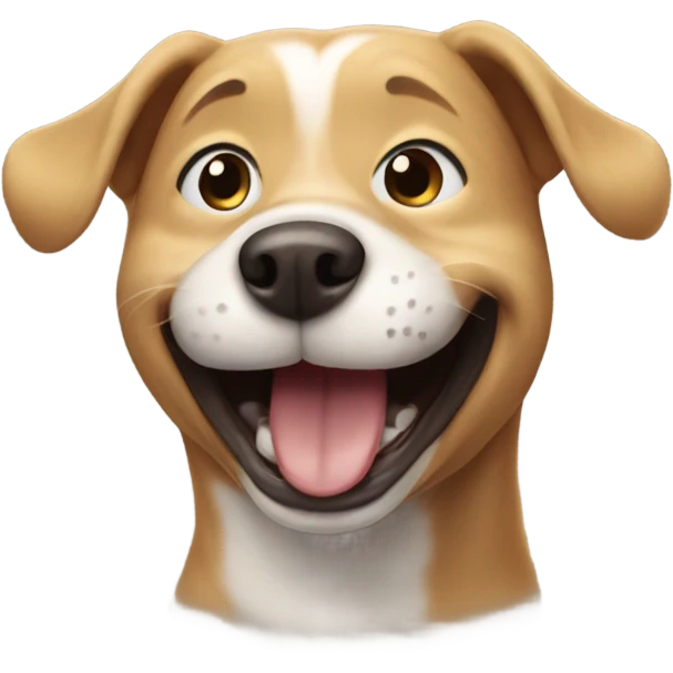 dog laughs hard emoji