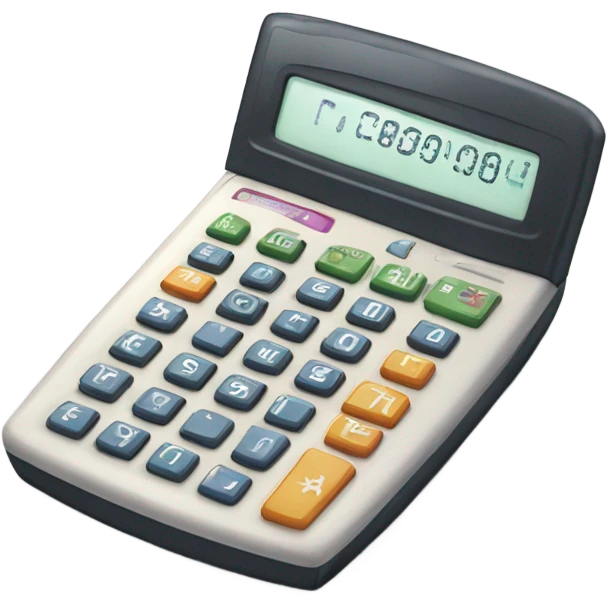 Sad calculator emoji