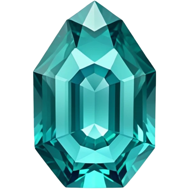 Faceted indicolite tourmaline with teal-blue hue and brilliant cut emoji