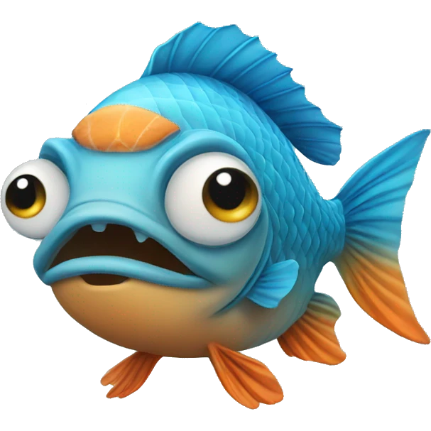 Fish with beanie emoji