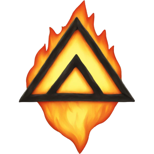 Fire triangle  emoji