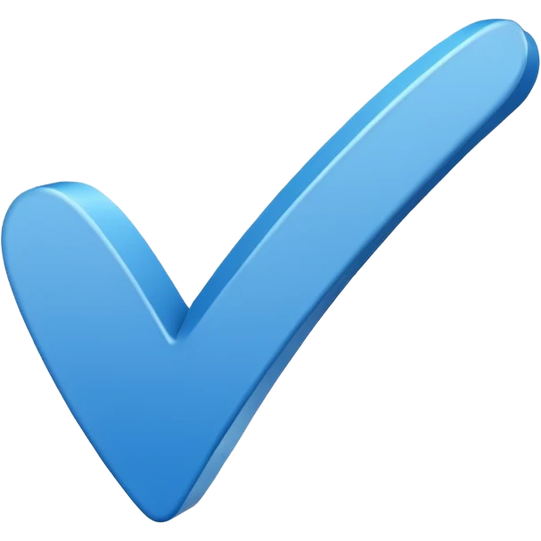 Create a verify tick Blue colour emoji