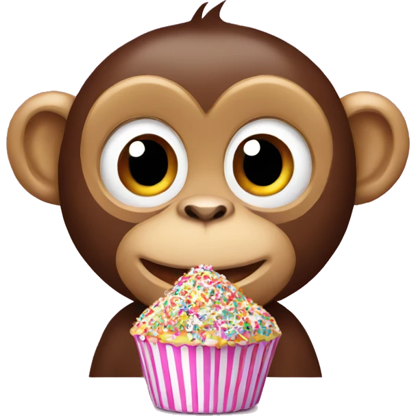 Monkey with sprinkles emoji