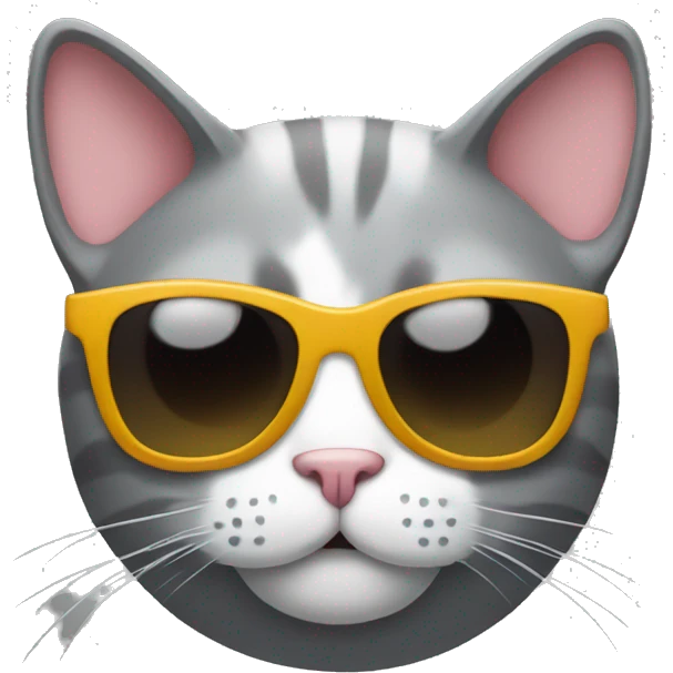 Cat with sunglasses emoji