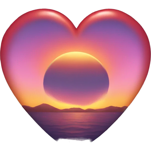 Sunset heart emoji