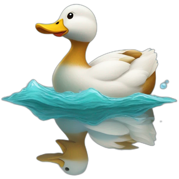 Canard dans une mare emoji