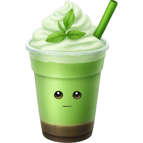 Iced matcha latte emoji