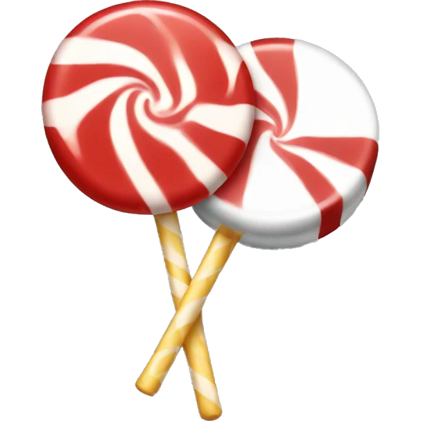 White and red circle candy  emoji