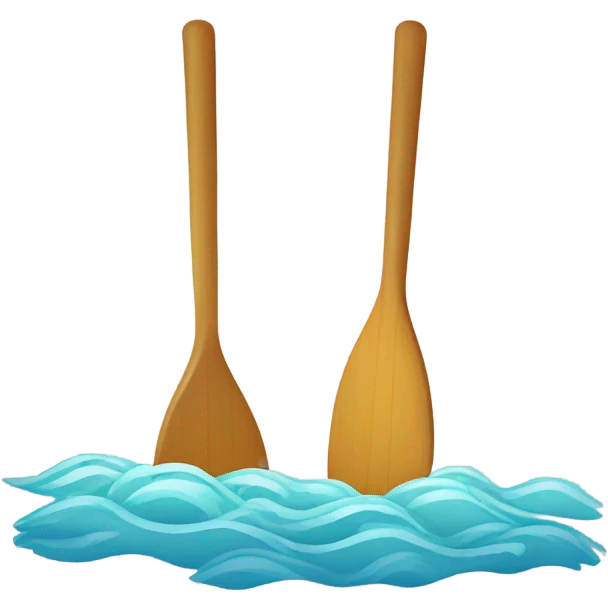 A very simple paddle icon with a small wave motif emoji