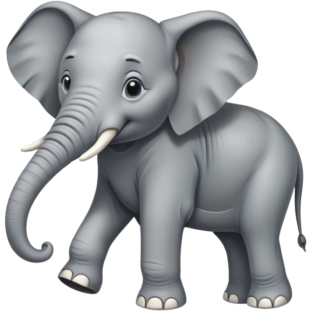 un elefante con 3 piernas emoji